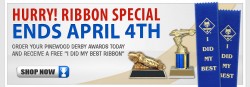 Last Call for Free Pinewood Derby Ribbons