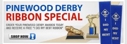 FREE Ribbons Pinewood Derby Ribbon Special