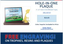 Hole-In-One Plaque