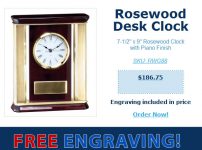 New Rosewood Desk Clock!