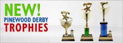 All New Pinewood Derby Trophies!