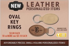 New Leather Oval Key Rings