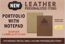 New Leather Portfolio with Notepad