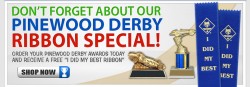 Pinewood Derby Ribbon Special Reminder